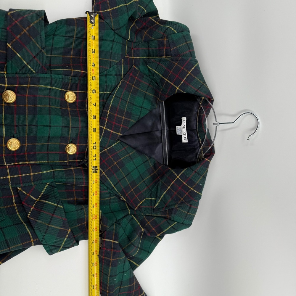 Pendleton Petite Plaid Double Breasted Blazer Jac… - image 6